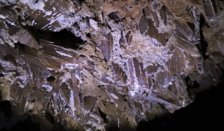 Photo for Lapis Specularis rocks in the roman mine in The Sanabrio caves in Cuenca region, Spain - Royalty Free Image