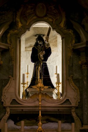 Téléchargez les photos : Olivenza, Badajoz, Espagne- 23 octobre 2024 : Jésus-Christ dans l'église Sainte-Marie-Madeleine à Olivenza, Badajoz, Espagne - en image libre de droit