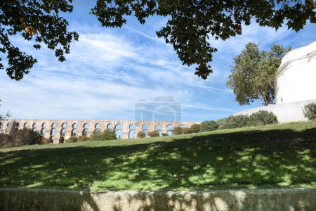 Acueducto de Amoreiras en la ciudad fortificada de Elvas, Portugal