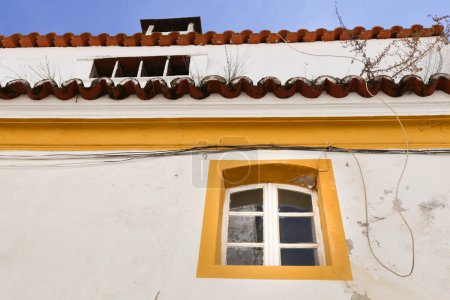Típicas fachadas portuguesas en el casco antiguo de Elvas