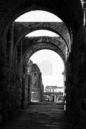 Photo for Merida, Extremadura, Spain- October 23, 2023: Roman Theater and Amphitheater in Merida city - Royalty Free Image