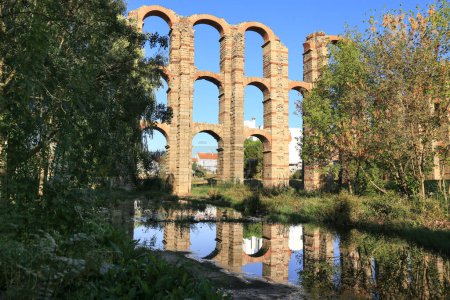 Beautiful Roman Aqueduct of Merida called 'Aqueduct of Miracles'