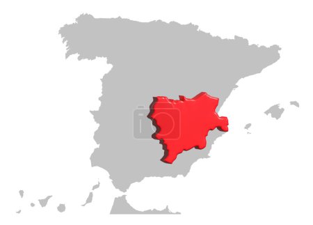 Foto de Albacete destaca en tres dimensiones en un mapa de España 2 - Imagen libre de derechos