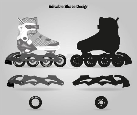 Foto de Diseño de patines editables 2 - Imagen libre de derechos