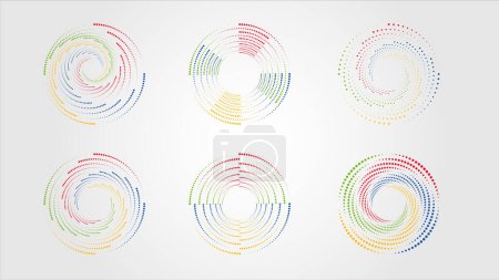 Illustration for Circles of round spirals for designers to apply in your designs - Royalty Free Image