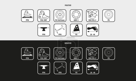 Vector Icons for skates skateboards scooters 2