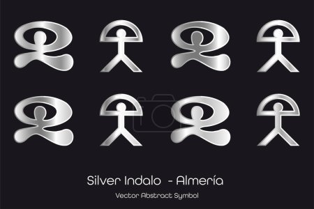 Indalo symbol vector silver