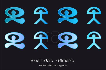 Indalo symbol vector blue