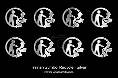 Triman Symbol Recycle Silver