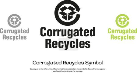 Corrugated Recycles Symbol for designers to use in packaging