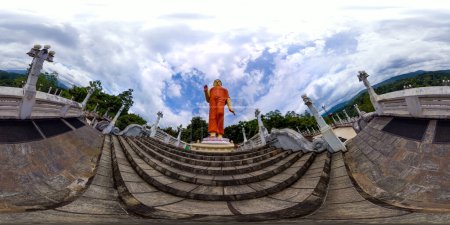 Photo for Buddha monument at the Ranawana Purana Rajamaha Viharaya. Kandy city, Sri Lanka. 360 panorama VR - Royalty Free Image