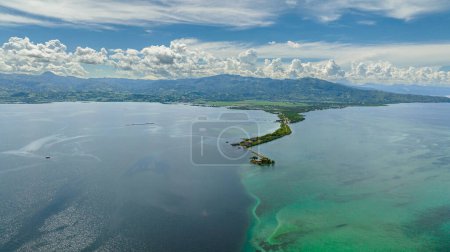 Foto de View from the sea on the coast of the island of Negros. Philippines. - Imagen libre de derechos