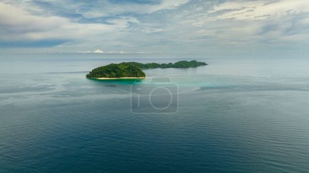 Photo for Tropical islands with beach and blue sea. Agutaya and Danjugan islands, Philippines. - Royalty Free Image