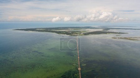 Photo for Islands in the north of Sri Lanka connected by a road. Jaffna. - Royalty Free Image