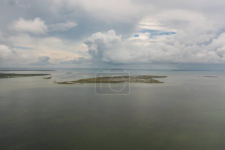 Photo for Aerial view of Islands in the north of Sri Lanka view from above. - Royalty Free Image