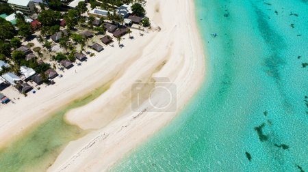 Photo for Aerial drone of tropical island and a beautiful beach. Bantayan island, Philippines. - Royalty Free Image