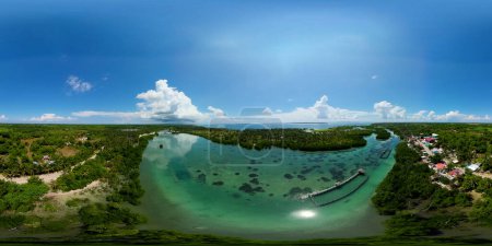 Photo for Lagoon and mangroves on Bantayan Island. Philippines. 360VR. - Royalty Free Image