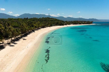 Tropischer Strand mit Palmen. Pagudpud, Ilocos Norte Philippinen