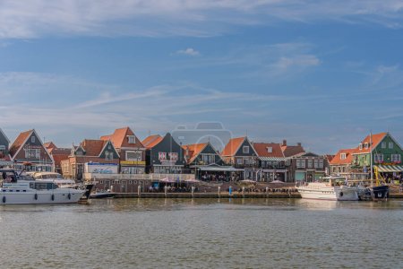 Photo for Volendam, Netherlands - July 13, 2022: View of Volendam on the Markermeer - Royalty Free Image