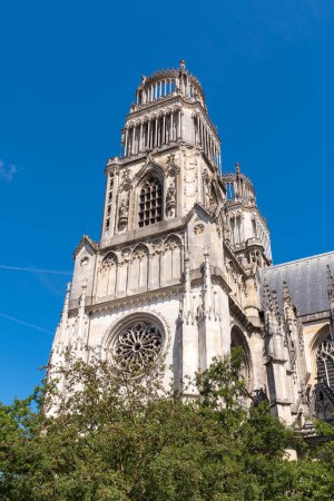 Photo for Bell tower of the Sainte-Croix Cathedral in Orleans (Orleans, Loiret, Centre-Val de Loire, France) - Royalty Free Image