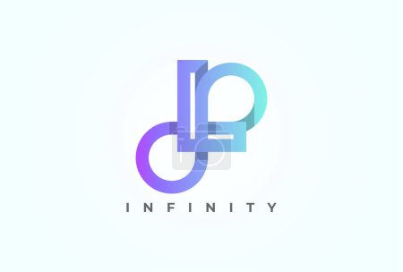 Téléchargez les illustrations : Logo initial L Infinity, lettre L avec combinaison d'icônes infinies, adapté à la technologie, logos de marque et d'entreprise, illustration vectorielle - en licence libre de droit