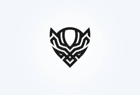 Illustration for Black Panther mask Logo, modern phanter head design logo inspiration, vector illustration - Royalty Free Image