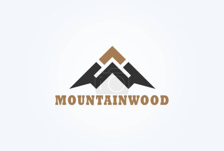 Ilustración de Letra W logotipo de montaña. letra W con combinación de Montaña. plantilla de logotipo de diseño plano. ilustración vectorial - Imagen libre de derechos