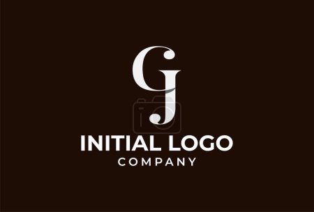 Téléchargez les illustrations : Logo initial GJ ou JG, utilisable pour logo de marque et d'entreprise, illustration vectorielle - en licence libre de droit