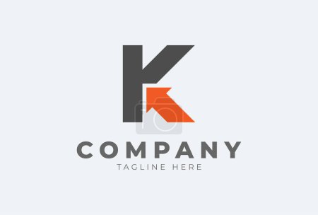 Ilustración de Letra K flecha logo diseño inspiración, utilizable para la marca y la empresa logos vector - Imagen libre de derechos