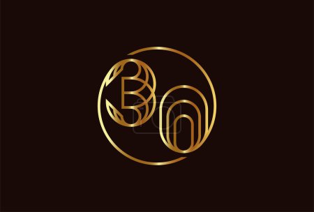 Illustration for Abstract Number 30 Gold Logo, Number 30 monogram line style can be used for birthday and business logo templates, flat design logo, vector illustration - Royalty Free Image