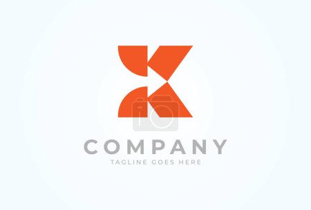 Initial K Logo, letter K with with arrow inside, Usable for Business and logistic Logos, vector illustration