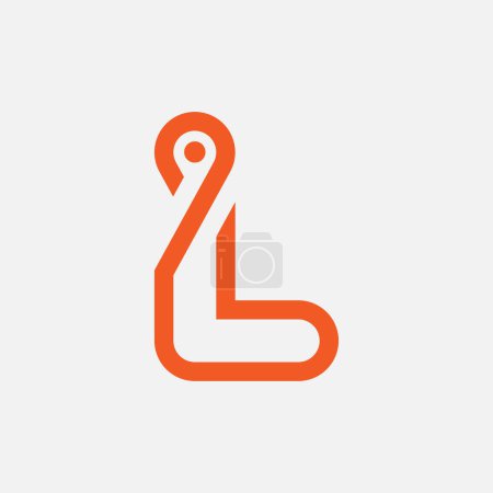 Letter L Location Logo, letter L with Pin location icon combination, design logo template element, vector illustration