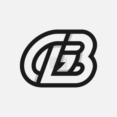 Letter GB or BG Logo, Monogram Logo letter G with B combination, design logo template element, vector illustration