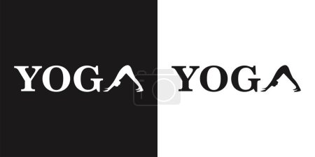Foto de Logo para clases de yoga. Día Internacional del Yoga. Armonía y conexión con el universo - Imagen libre de derechos