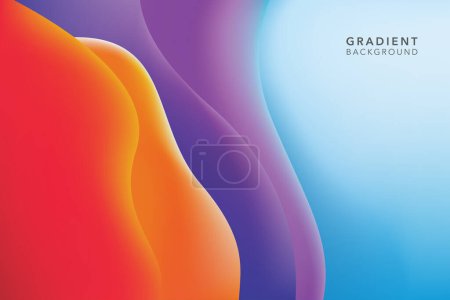 Illustration for Colorful gradient abstract background - Royalty Free Image