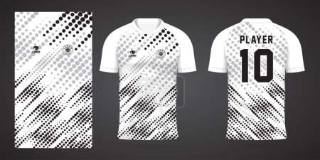 Illustration for Black white sports shirt jersey design template - Royalty Free Image