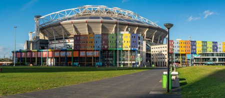 Téléchargez les photos : Amsterdam, Pays-Bas, 02.11.2022, Vue panoramique sur l'aréna Johan Cruyff et ses environs, stade du club de football néerlandais AFC Ajax - en image libre de droit