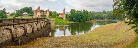 Photo for Panorama of the valley-dammed reservoir Les Kralovstvi in Bila Tremesna, Czech Republic - Royalty Free Image