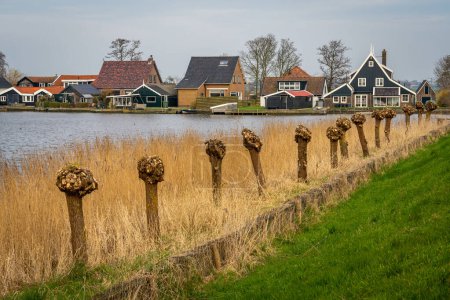 Village hollandais de West-Graftdijk et plan d'eau connu sous le nom de Vuile Graft