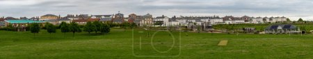 Panorama of Poundbury, urban extension to the Dorset county town of Dorchester, England