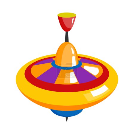 Ilustración de Niños vector juguete spinning top. Juguetes para los niños más pequeños. - Imagen libre de derechos