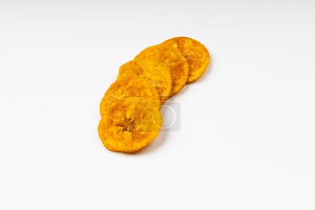 Photo for Kerala chips or Banana chips, cult snack item of Kerala,Isolated image with white background - Royalty Free Image