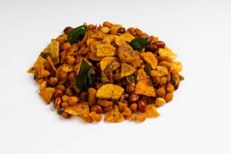 Photo for MIXTURE , commonly known as "Chivda" or "Namkeen," is a popular and delicious savory snack in India, a mixture of various crunchy and flavorful ingredients, - Royalty Free Image