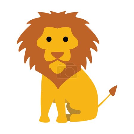 Téléchargez les photos : Tête de lion icône vectorielle illustration - en image libre de droit