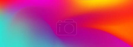 Fondo degradado de colores brillantes. Banner creativo holográfico líquido abstracto de color. Blurred mezcla suave gradación de color minimalista fondo.