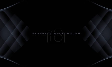 Illustration for Black abstract background. Dark luxury elegant glamour vector abstract background. - Royalty Free Image