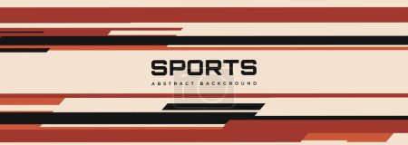 Illustration for Retro style sports banner design with horizontal lines. Modern abstract sports background. Vector illustration - Royalty Free Image