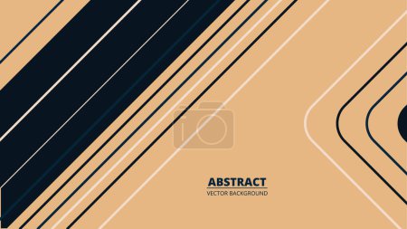 Illustration for Retro style vector abstract background design with lines. Vector illustration. - Royalty Free Image