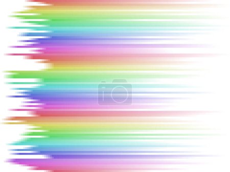 Illustration for Pastel rainbow stripes gradient with squares mosaic pattern, white background, vector graphic wallpaper or leaflet, useful for web, presentation or print - Royalty Free Image