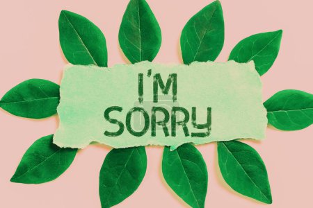 Foto de Exhibición conceptual Lo siento, Palabra escrita en Toask para pedir perdón a alguien que lastimaste involuntariamente - Imagen libre de derechos